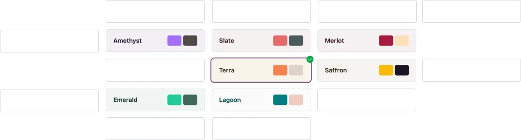 Odoo website colour palettes